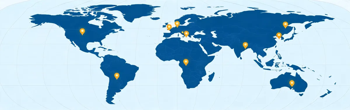 Map illustration for the global project desk